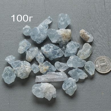 Целестин (целестит) 1-2см кусочки кристаллов 100г/уп из Марокко