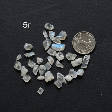 Лунный камень 3-8мм необработанный высокое качество 5г/уп из Танзании.
