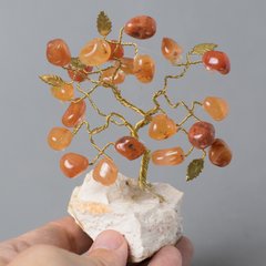 Дерево счастья с камнем сердолик, 11см