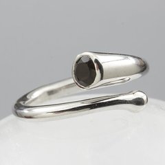 Кольцо из серебра с дымчатым кварцем, к6179