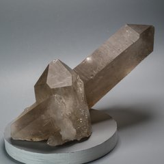 Раухтопаз (димчастий кварц), волосатик рутиловий, зросток кристалів 205*100*85мм, 1.2кг, Бразилія