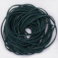 Шнурок кожаный, темно-зеленый, 70см
