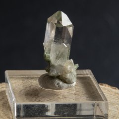Гірський кришталь з хлоритом кристал 21*7*10мм, Швейцарія