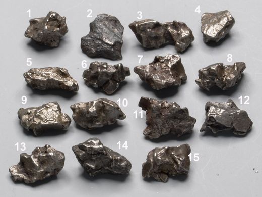 Сихотэ-алинский метеорит, фрагменты на выбор, вес 1шт 2.1-2.7г