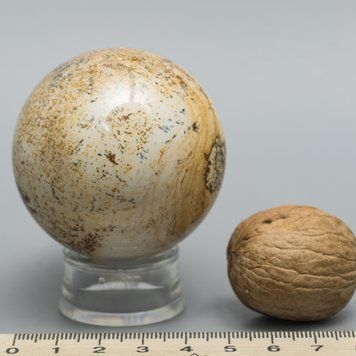Шар из пейзажной яшмы Калахари, 52мм, 192г, Намибия