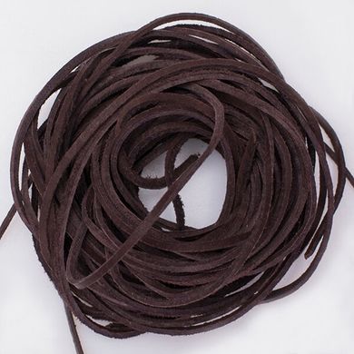 Шнурок кожаный шоколадно-коричневый, 70см