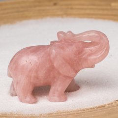 Слон з рожевого кварцу 75*50*30мм