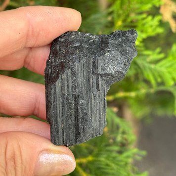 Шерл, черный турмалин, необработанный кристалл из Бразилии 60*35*19мм | 40г