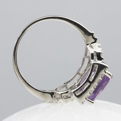Кольцо из серебра с аметистом и цирконом, к5227