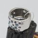 Кольцо из серебра с топазом и иолитом, к6194 2
