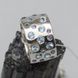 Кольцо из серебра с топазом и иолитом, к6194 1