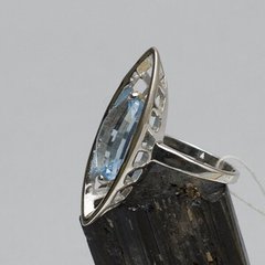 Кольцо из серебра с топазом, к6822