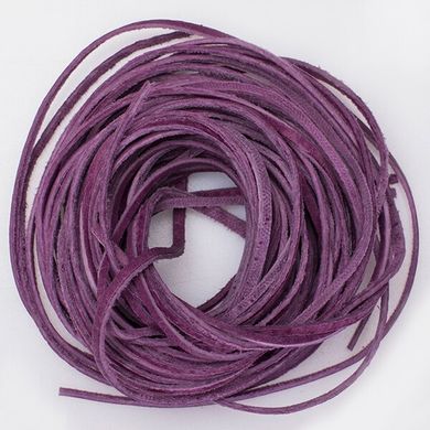 Шнурок кожаный фиолетовый, 70см