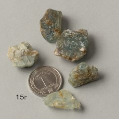 Берил (Аквамарин) 8-20мм фрагменти Кристалів необроблені Намібія уп. 15г