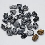 Обсидиан снежный, галтовка 5-10мм, уп.20г
