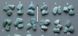 Аквамарин полированная галька (галтовка) 10-18мм из Бразилии лот 2-4шт 3