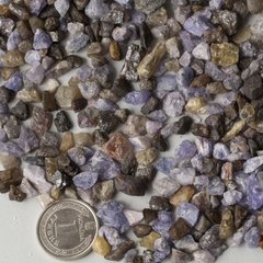 Танзанит негретый фрагменты кристаллов 4-9мм, Танзания