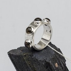 Кольцо из серебра с дымчатым кварцем, к6299