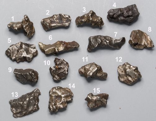 Сіхоте-Алінський метеорит, фрагменти на вибір, вага 1шт 1.1-1.5г