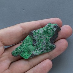 Уваровіт зелений гранат друза кристалів 68*33*8мм