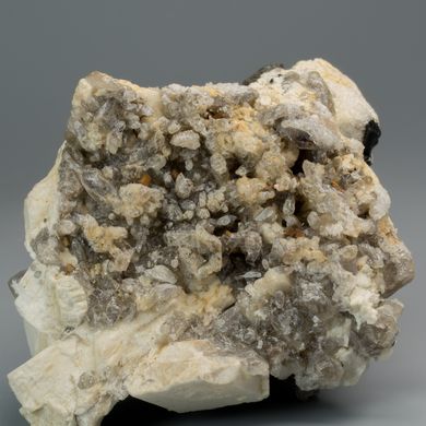 Шерл та димчастий кварц, кристали в польовому шпаті 94*77*46мм, 198г, Намібія